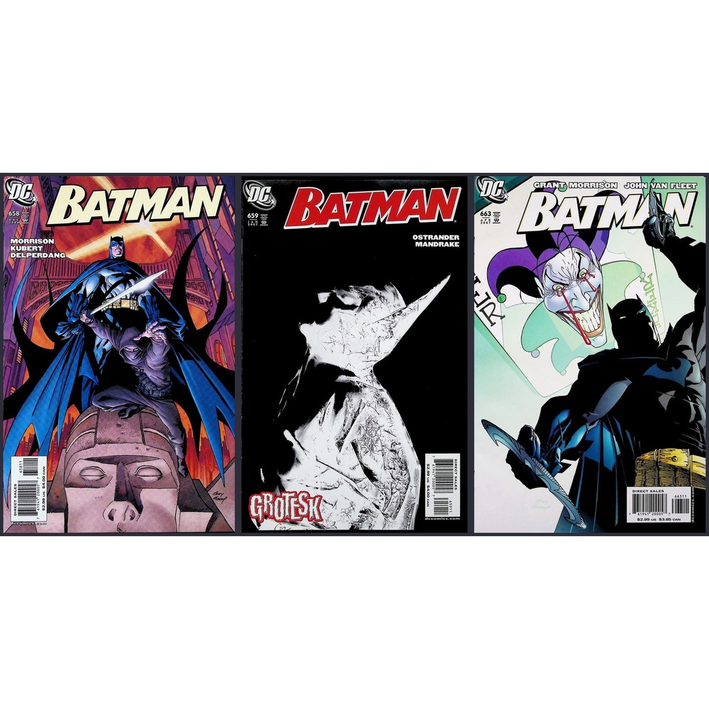 Batman 3X Comic Lot #658 659 663 Direct Edition DC